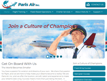 Tablet Screenshot of parisair.com